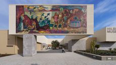 Johnston Marklee Hilbert museum of california art facade and colourful mural