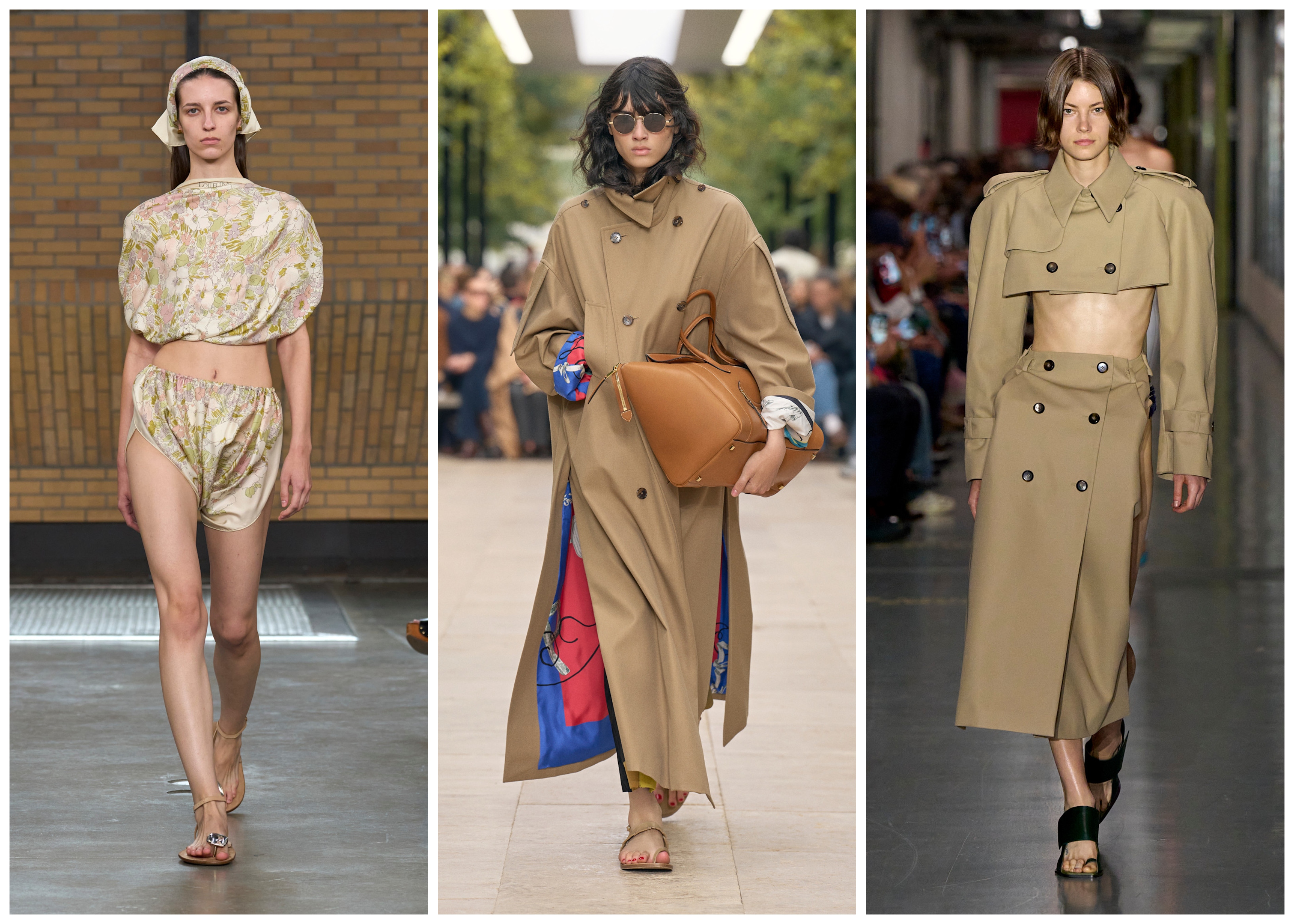 toe-ring sandals on the spring 2026 runways of Calvin Klein, Celine, and Jean Paul Gaultier