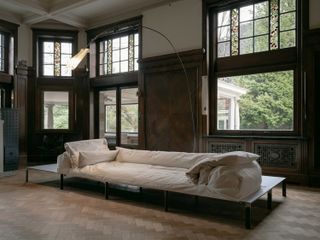 ‘Lazy Pillows’ by Lukas Gschwandtner in the dining room at Maniera Gallery at Villa Danckaert
