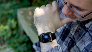 An Apple Watch on someone's wrist