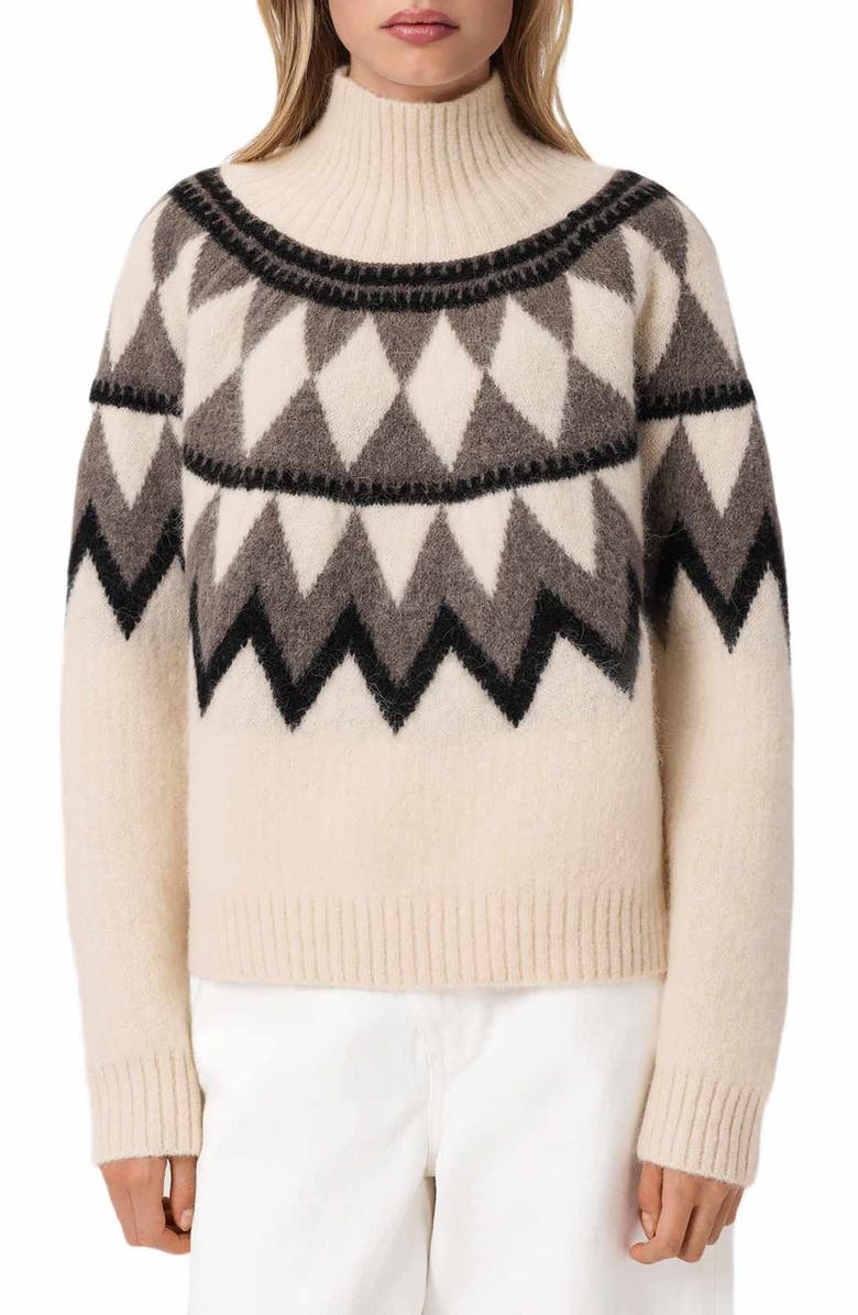 Tara Fair Isle Alpaca &amp;amp; Wool Blend Turtleneck Sweater