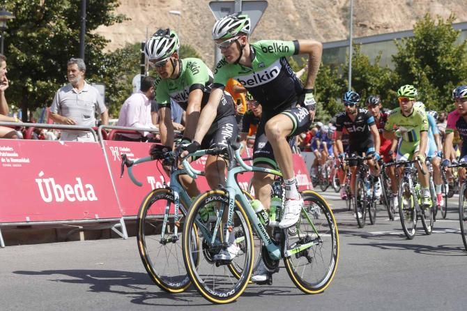 Robert Gesink (Belkin) at Logro&ntilde;o at the 2014 Vuelta a Espa&ntilde;a.