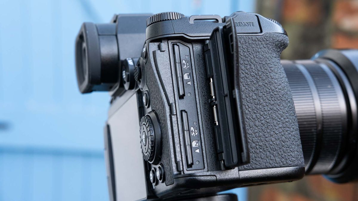Panasonic Lumix G9II attached to tripod