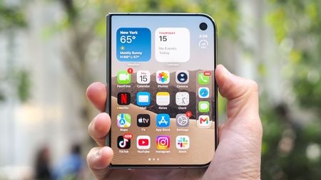 iPhone Duo shown held in hand