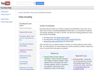 Keep the encoding do's and don'ts in mind