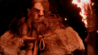 Crimson Desert character holds a torch