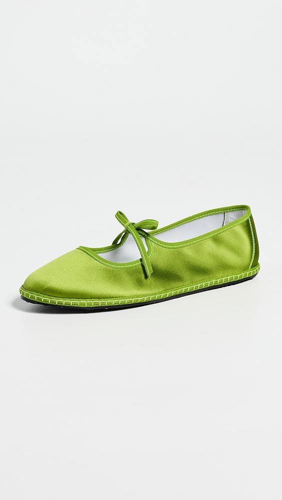Vibi Venezia Brigitte Silk Mary Janes Flats