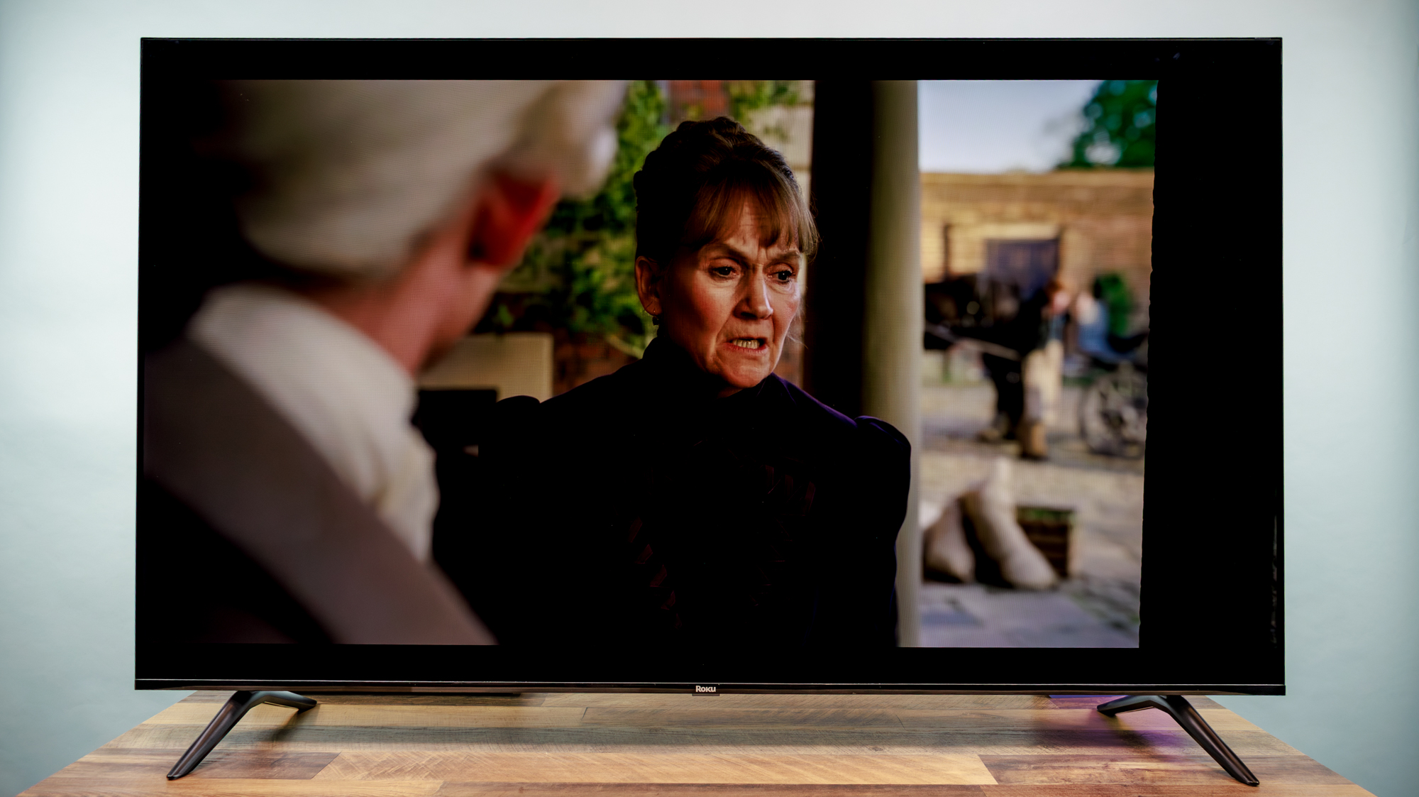 Roku 65-inch Class Select Series 4K QLED (2026) TV on a desk