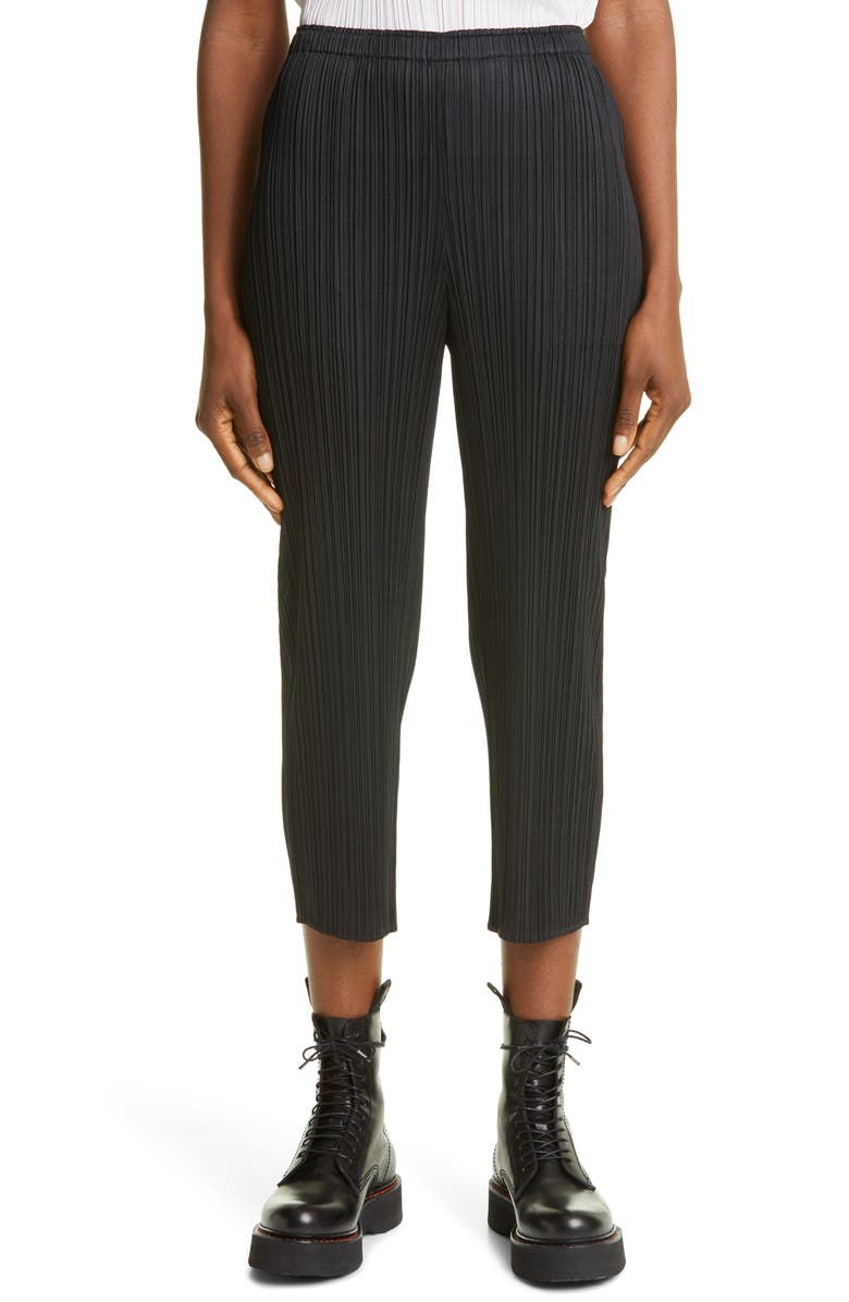 Pleated Crop Skinny Pants