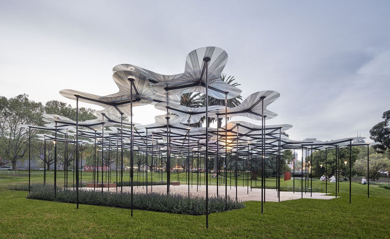 Amanda Levete&#039;s brand new MPavilion in Melborune designed with flower petals