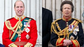 Prince William and Princess Anne at Trooping the Color 2022