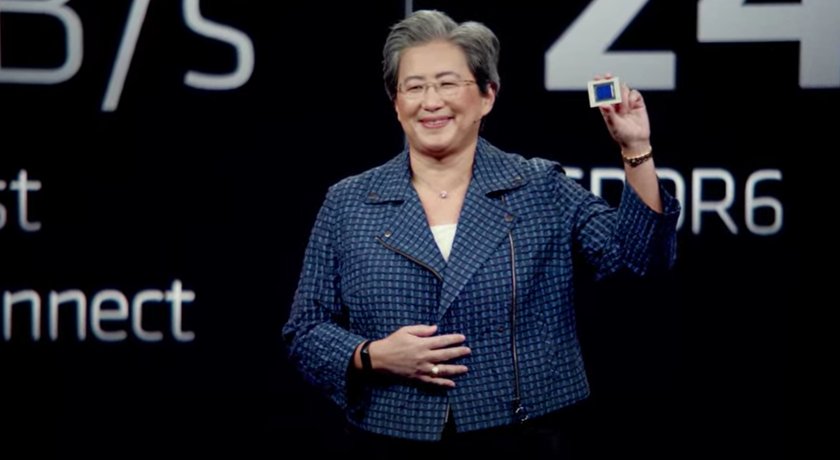 Lisa Su on stage.