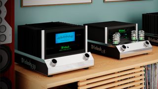 the McIntosh C8 Vacuum Tube Preamplifier and MC830 Solid State Amplifier