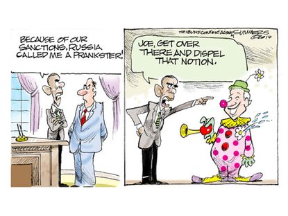 Obama cartoon Russia sanctions