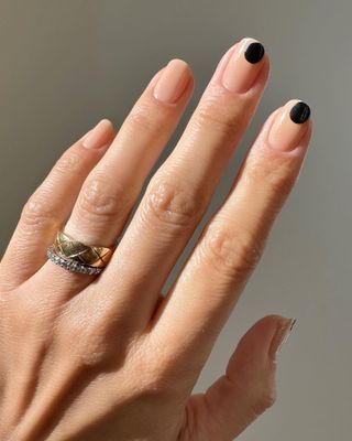 Chanel-inspired manicure by Betina Goldstein