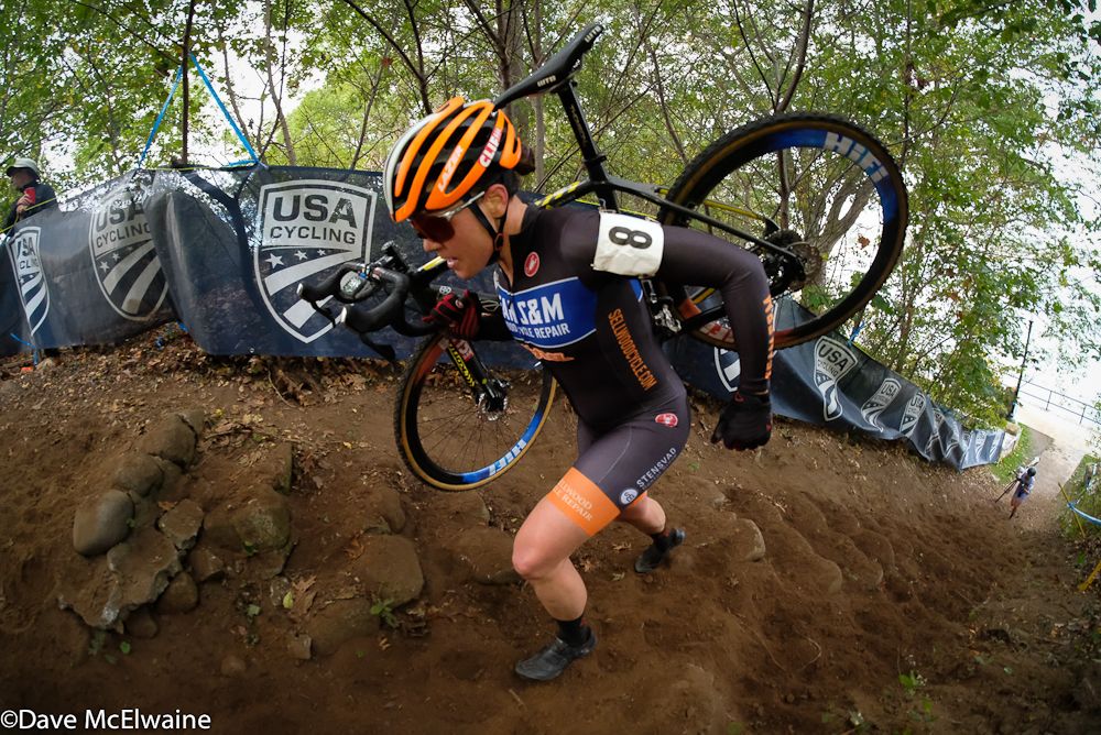 Rebecca Gross (KHS) seemed to be having a solid race