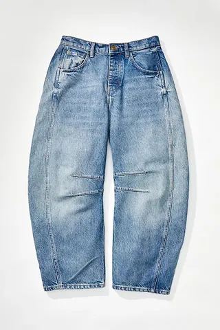 We the Free Good Luck Mid-Rise Barrel Jeans