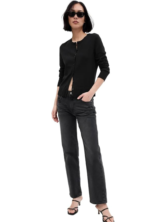 GAP, Gap Crewneck Cardigan True Black S