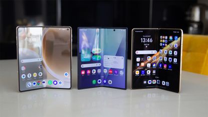 Comparing folding phone screens