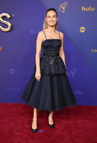 Brie Larson wearing Chanel on the 2024 Emmys red carpet