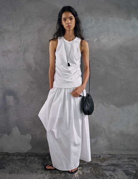 Asymmetric Cocoon Maxi Skirt-Preorder