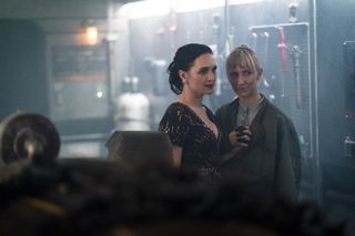 Lena Hall and Mickey Sumner in Snowpiercer