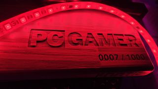 Govee Strip Light Pro 2 light strip set up on a gaming desk and around a drum set.