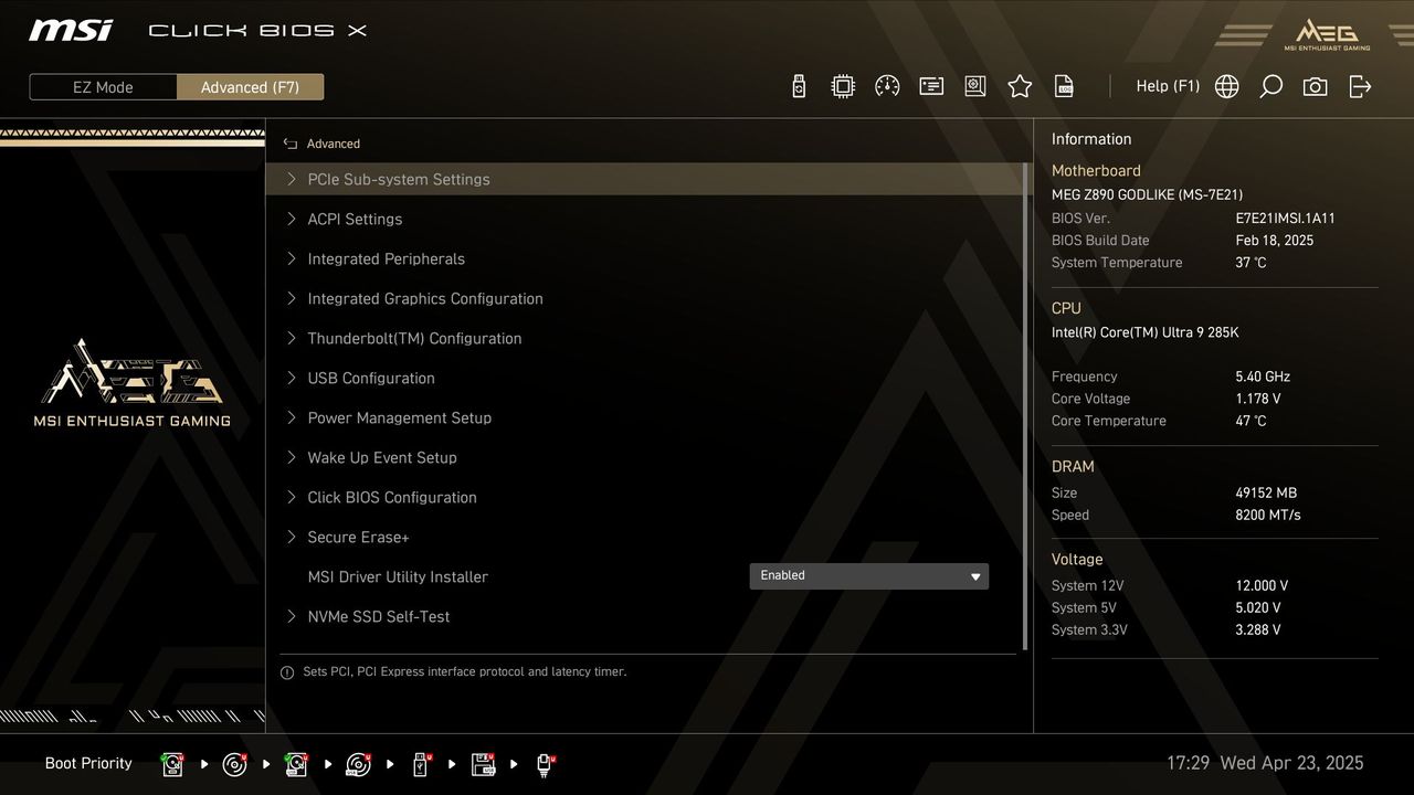 MSI Z890 Godlike