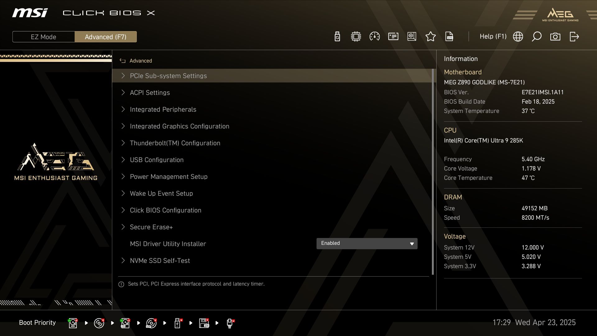 MSI Z890 Godlike