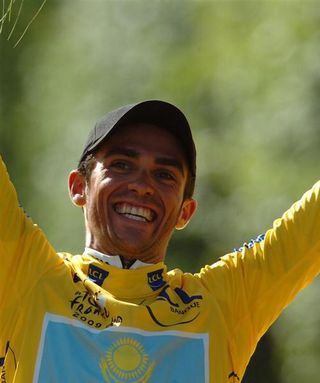 A very happy Alberto Contador (Astana)