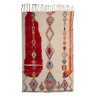 Multicolored Moroccan Berber Wool Rug - 6'1" X 9'10"