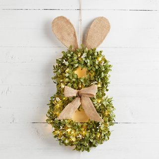 bunny wreath with micro light bundle