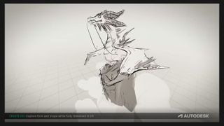 A sketchy illustration of a dragon using the best animation software