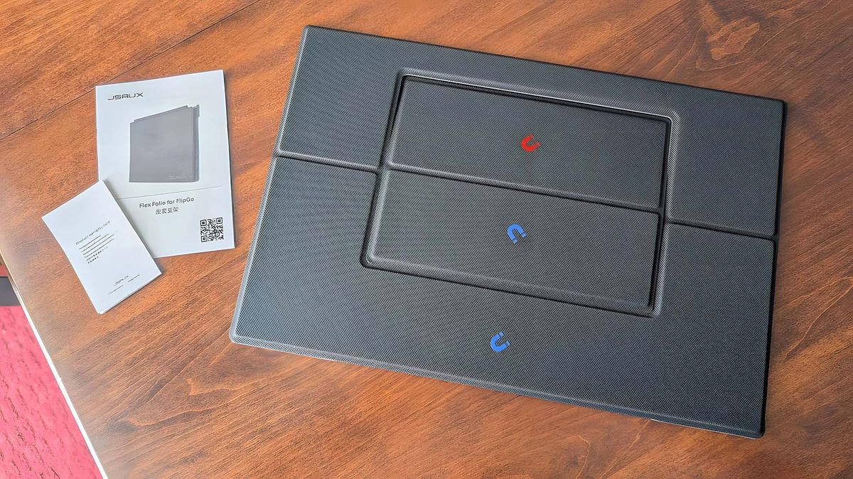 JSAUX FlipGo Pro 16 Flex Folio with included manuals.