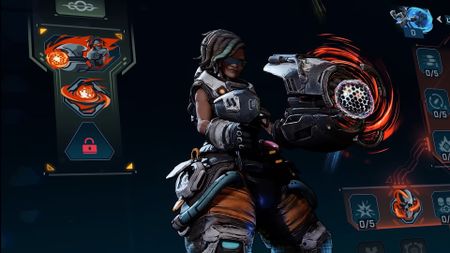 Borderlands 4 character menu close up with orb gun