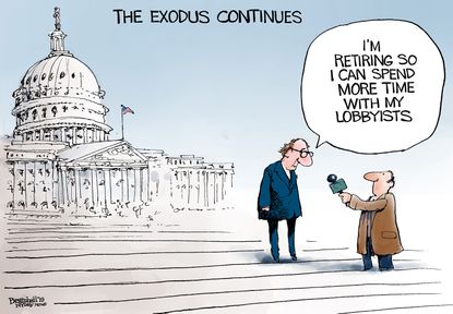 Political Cartoon U.S. GOP Senators Retiring