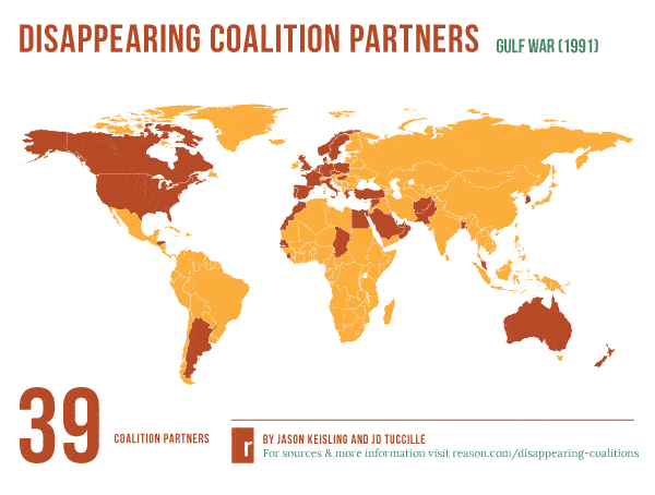 Map: America's shrinking coalition support in Iraq