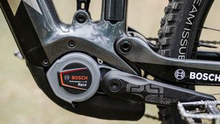 The Bosch CX Race e-MTB motor on a bike