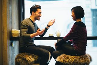 couple, date, laughing, laughter