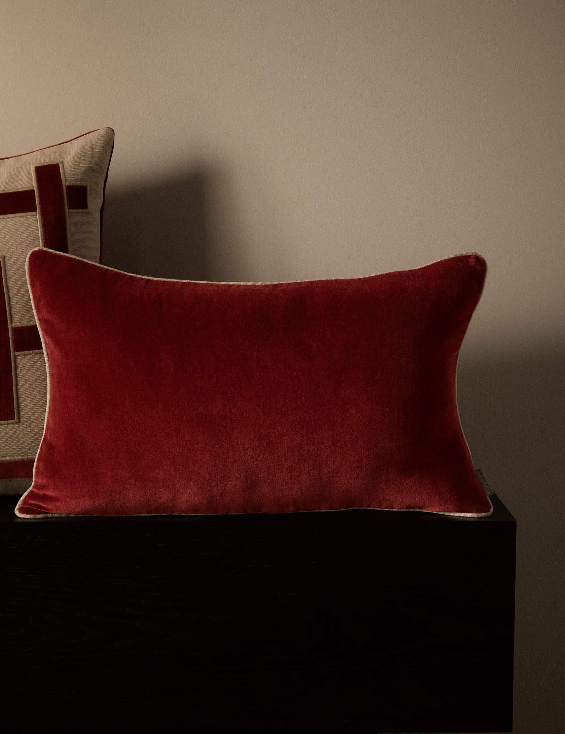 Pure Cotton Piped Bolster Cushion