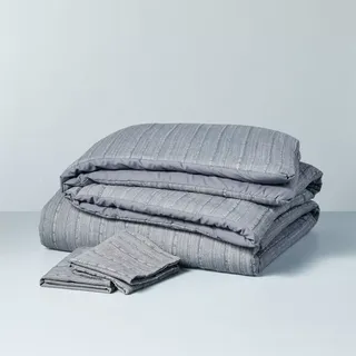 3pc Washed Loop Stripe Comforter Bedding Set - Hearth & Hand™ With Magnolia