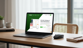 BoomTown CRM being used on a modern desk 