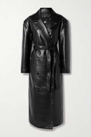 The Frankie Shop Faux Leather Trench Coat