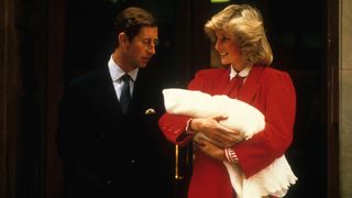 Prince Harry (Prince Henry of Wales, Henry Charles Albert David) is born at the Lindo Wing of St Mary's Hospital, London, UK, Charles, Prince of Wales, and Diana, Princess of Wales, leave the hospital with the royal baby, 16th September 1984.