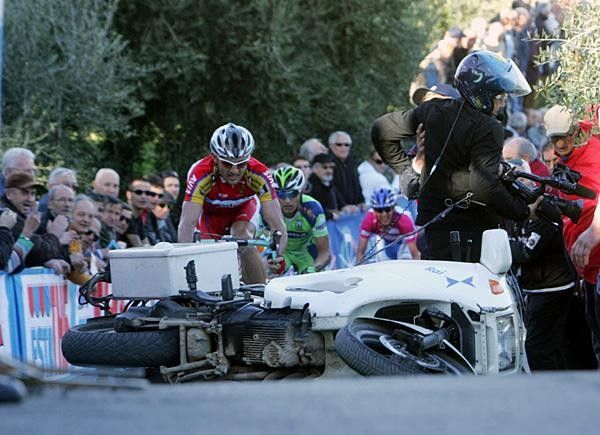 A downed television motorbike made matters worse in the finale