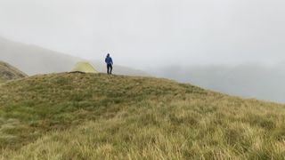 the joys of solo camping: alone on the hill