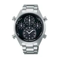 Seiko Prospex Black on Black One Hundredth of a Second Speedtimer Solar Chronograph