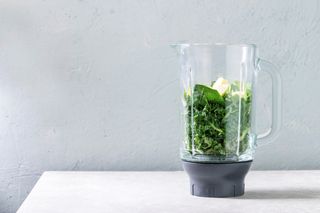 Kale and Spinach in a blender