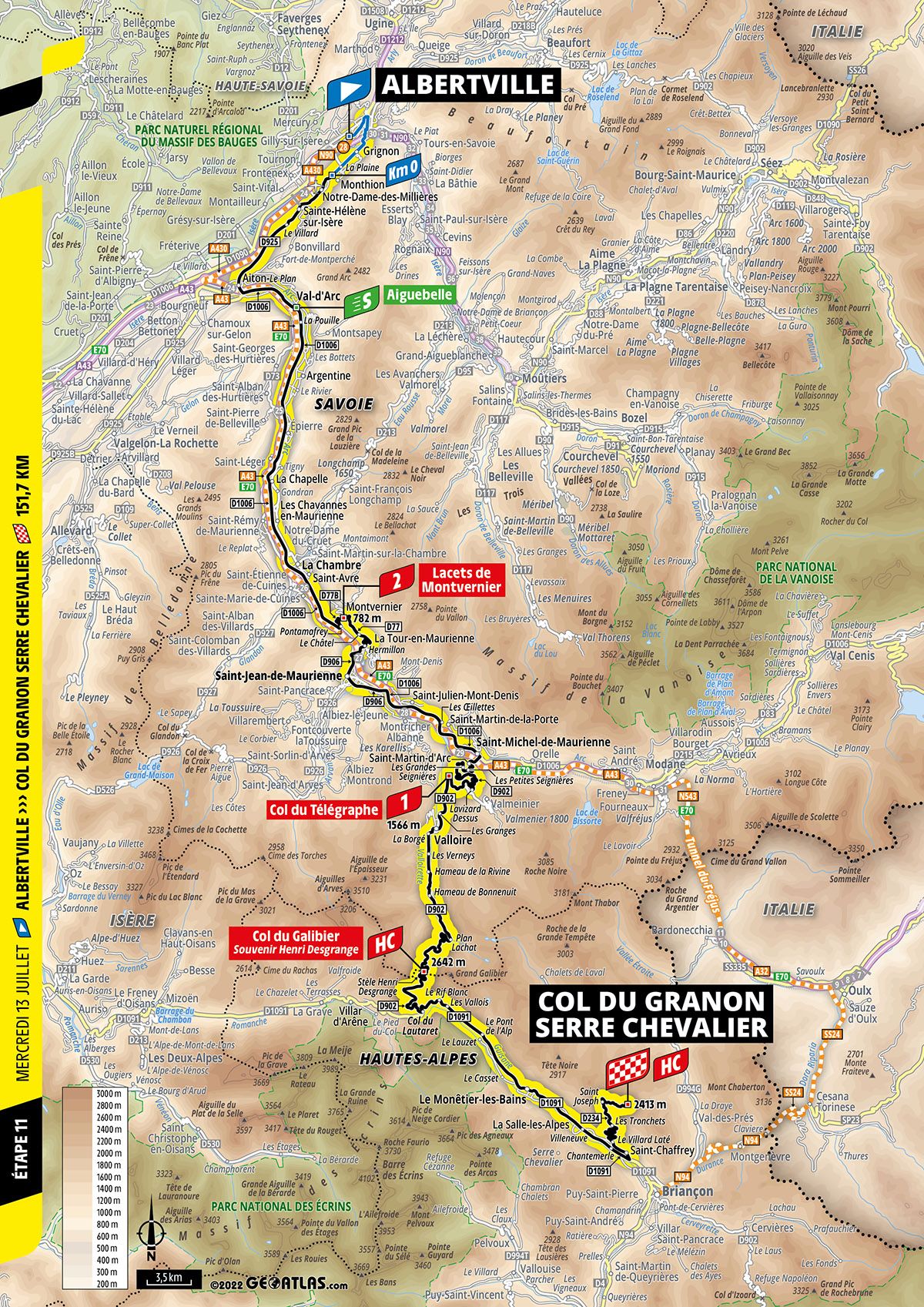 Maps and profiles of the 2022 Tour de France