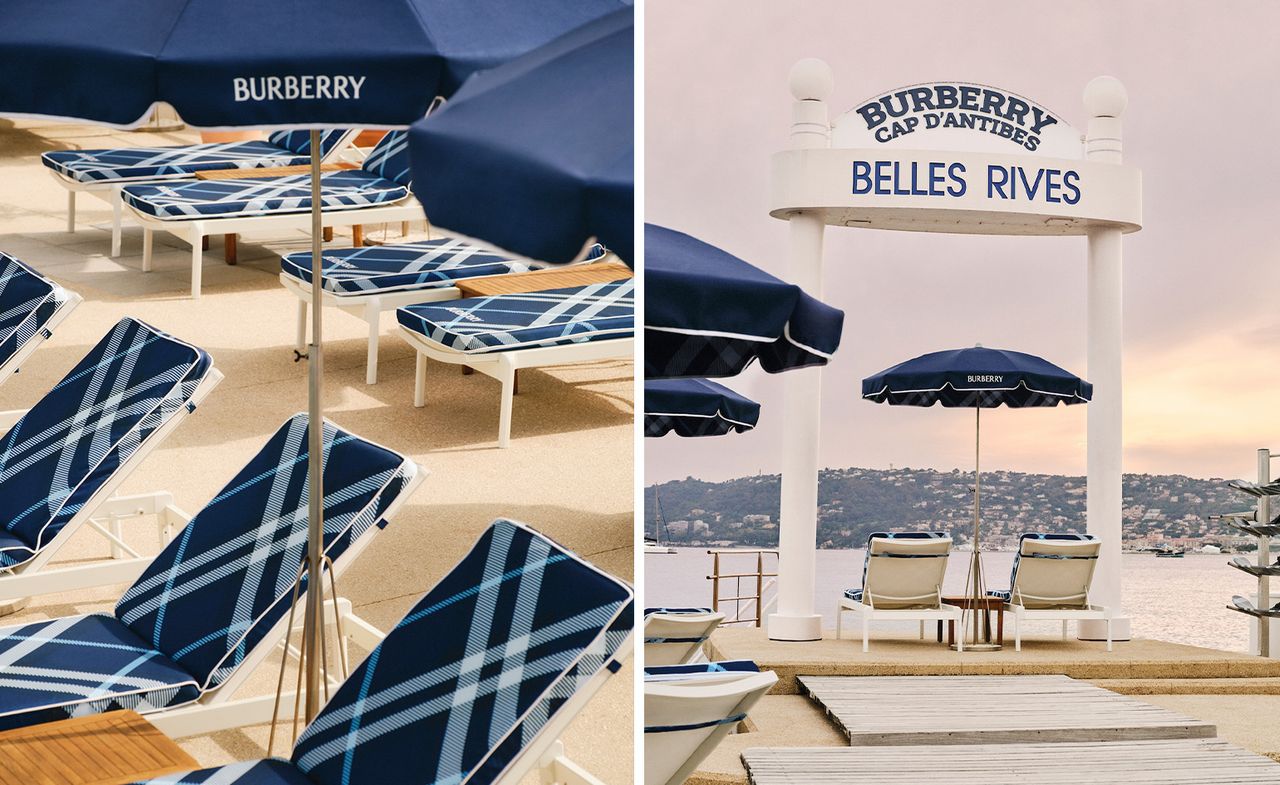 Burberry is having a south of France summer with a takeover of the historic Hôtel Belle Rives